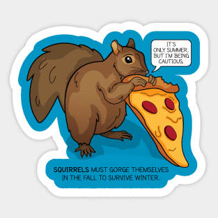 Pizza Squirrel by Zoodraws Sticker